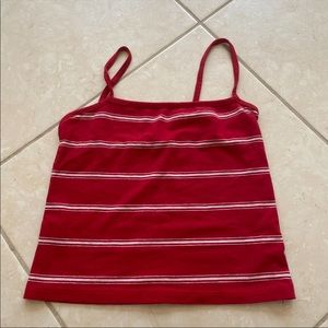 brandy melville red striped tank